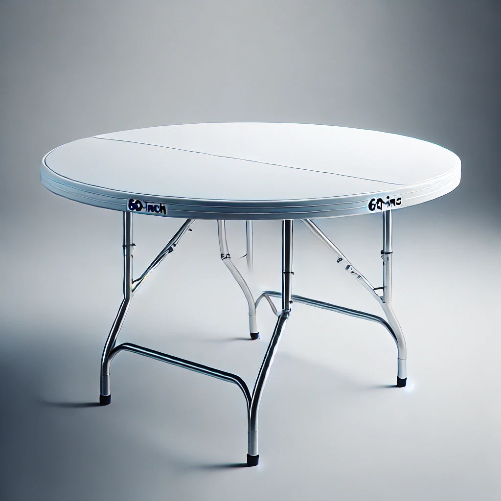 60 Round Fold In Half Table Rental