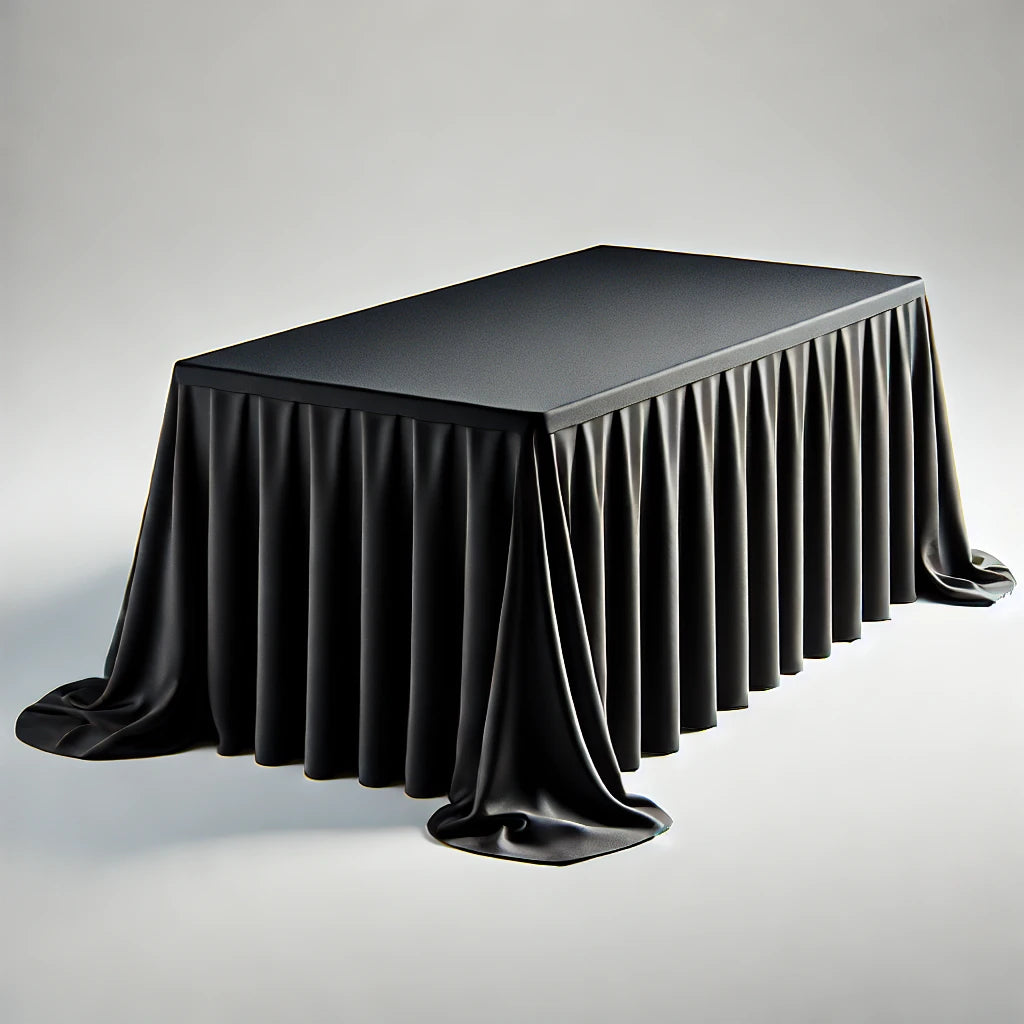 Black Rectangle Tablecloth Rentals
