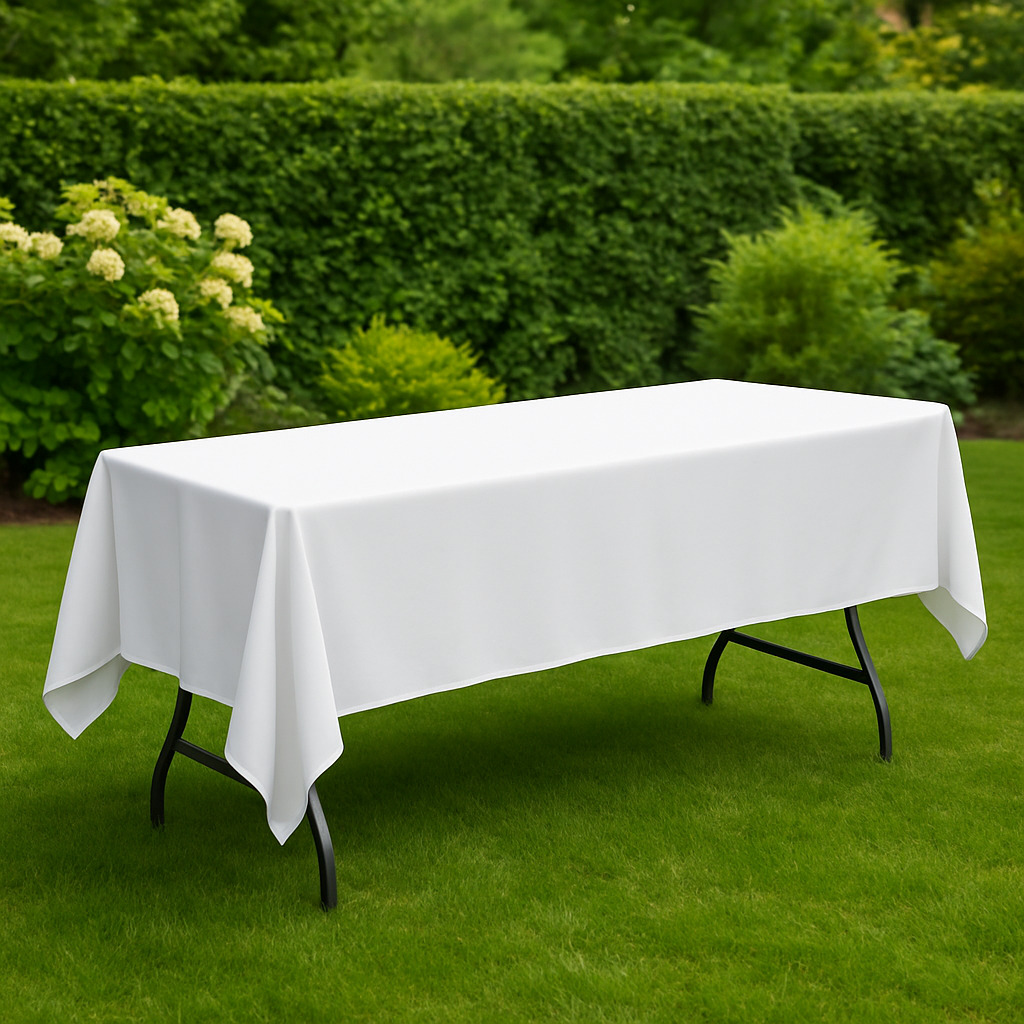 60x102 Inch White Tablecloth Canada for 8 Ft Rectangle Table