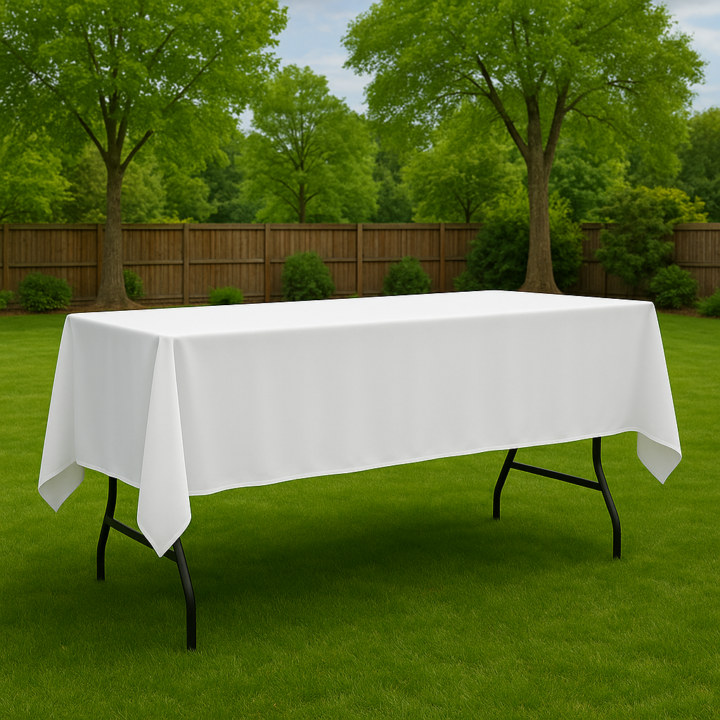 60x102 Inch White Tablecloth Canada for 6 Ft Rectangle Table