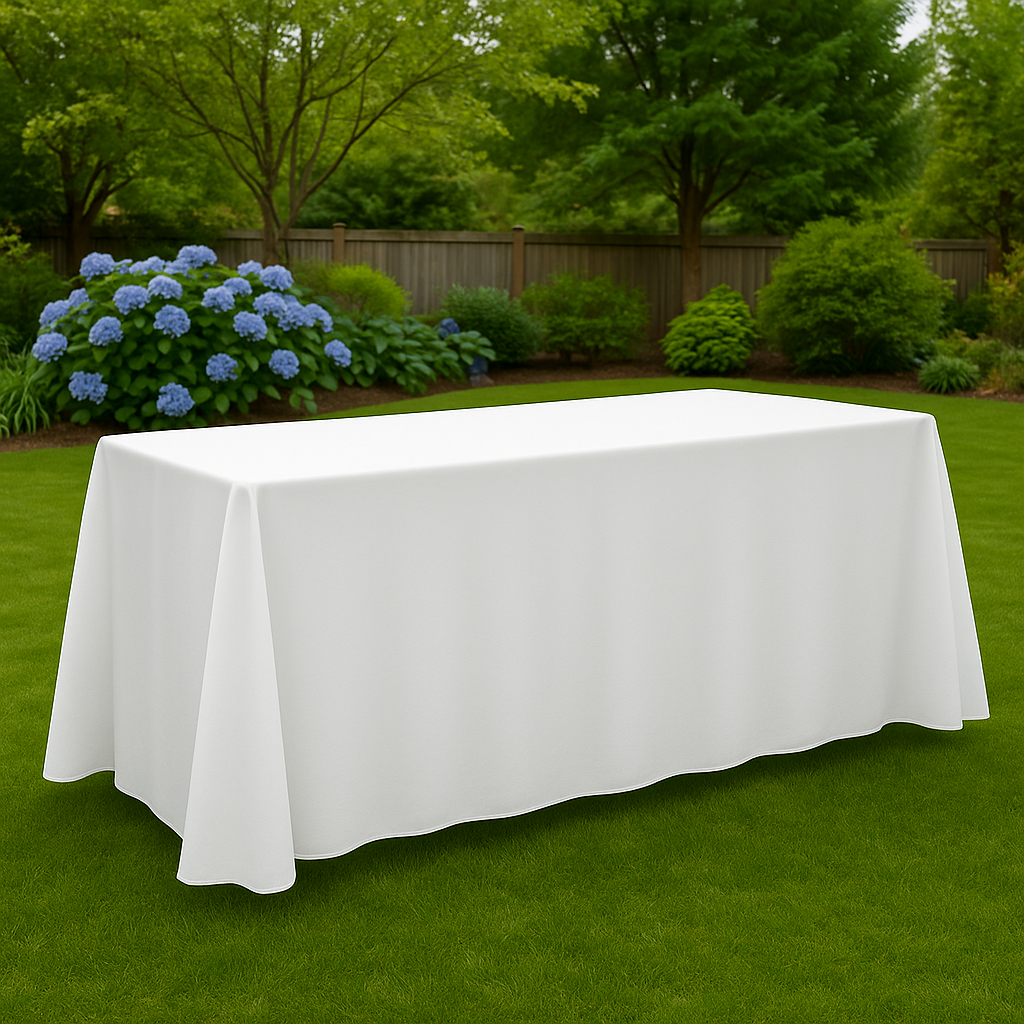 90x156 Inch White Tablecloth Canada for 8 Ft Rectangle Table