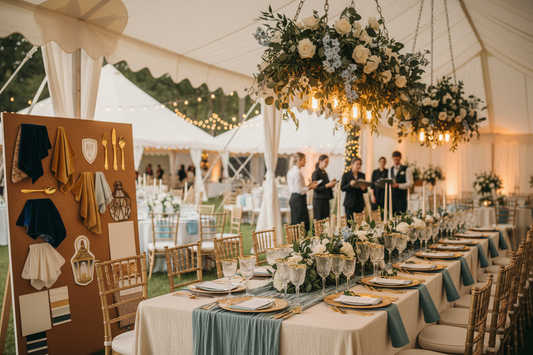 how to match event rentals with event theme infographic