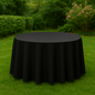 120 Inch Black Tablecloth Canada for Round Table