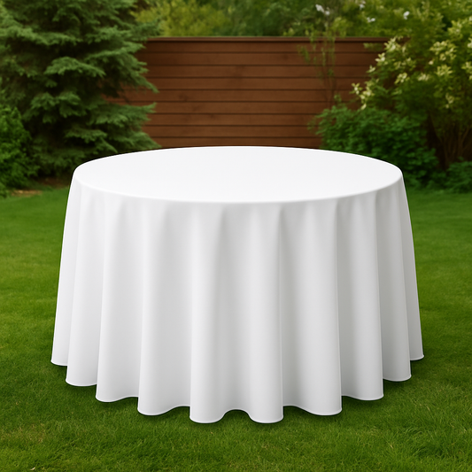 120 Inch White Tablecloth Canada for Round Table