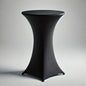 30” Black Cocktail Table Cover Rentals