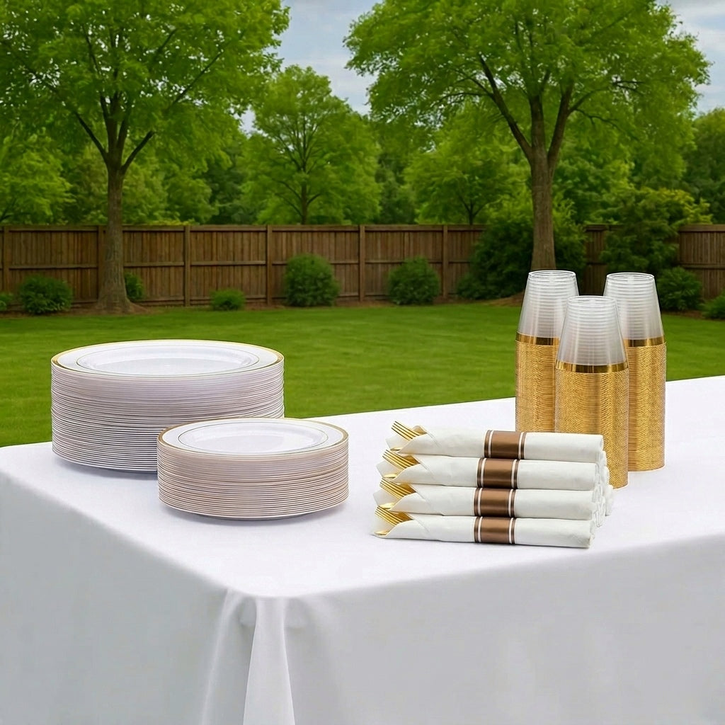 Premium Guest Disposable Dinnerware Set