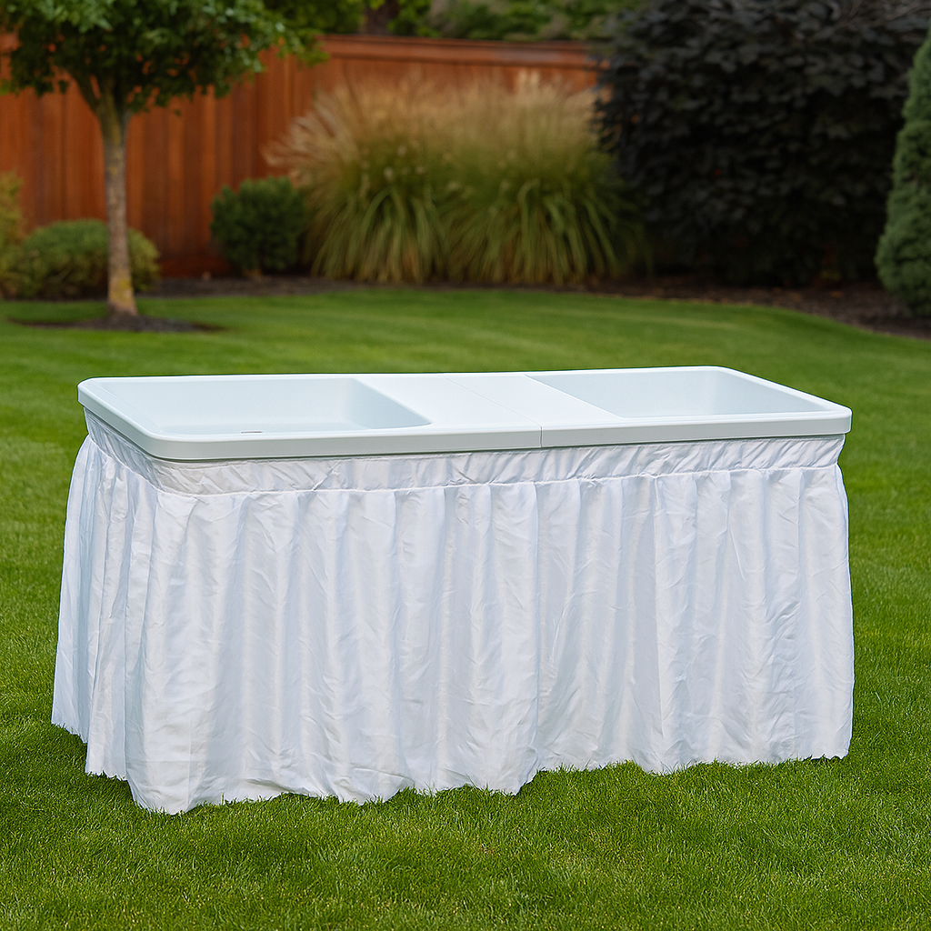 5 FT Folding Fill and Chill Table Rental – One Party Rentals