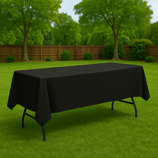 60x126 Inch Black Tablecloth Canada for 8 Ft Rectangle Table