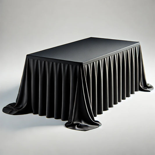 Black Rectangle Tablecloth Rentals